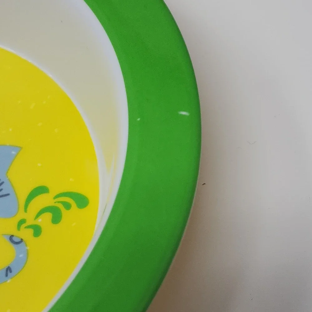 Elephant Giraffe Melamine Plates Bowl Set OS Kids Knack 3 Safari Circus Animal